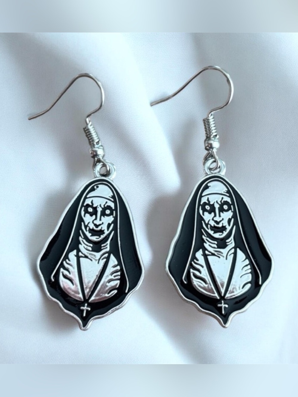 5/$25 The Nun Horror Movie Enamel Dangle Earrings